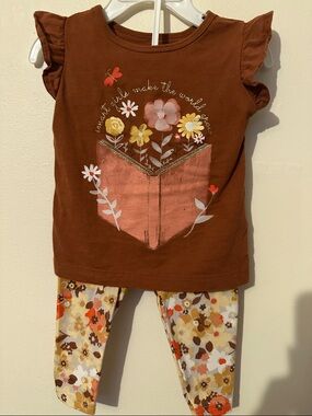Carter's Brown Floral Book Graphic Kids Matching Set